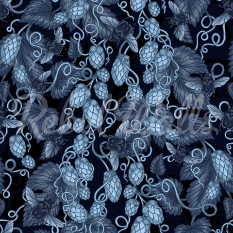 Fototapet, Hop Garden, Blue, Rebel Walls - Img 2