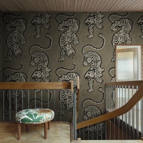 Fototapet, Ink Tiger, Brown, Rebel Walls - Img 3