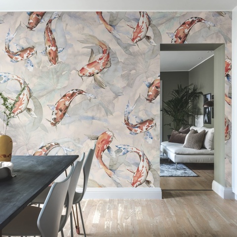Fototapet, Koi, Coral, Rebel Walls