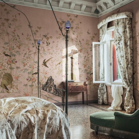 Fototapet lavabil, Chinoiserie Garden, Pink, Sandberg - Img 4
