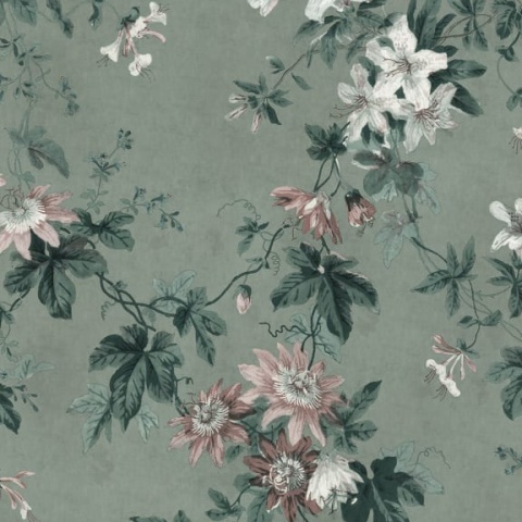 Fototapet lavabil, Faded Passion Sage Green, Sandberg - Img 2