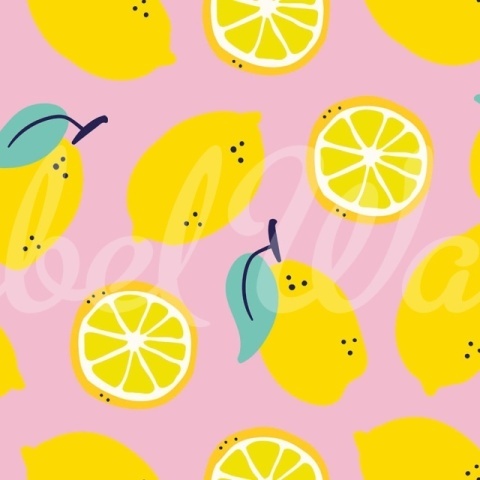 Fototapet, Lemons, Pink, Rebel Walls - Img 2