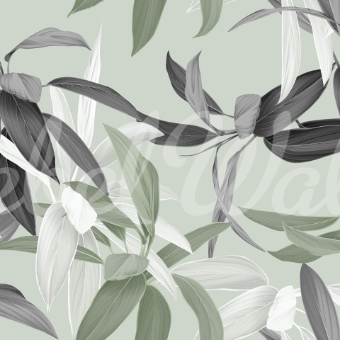 Fototapet, Lily Garden, Green, Rebel Walls - Img 2