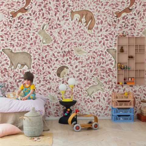 Fototapet, Lullaby, Pink, Rebel Walls