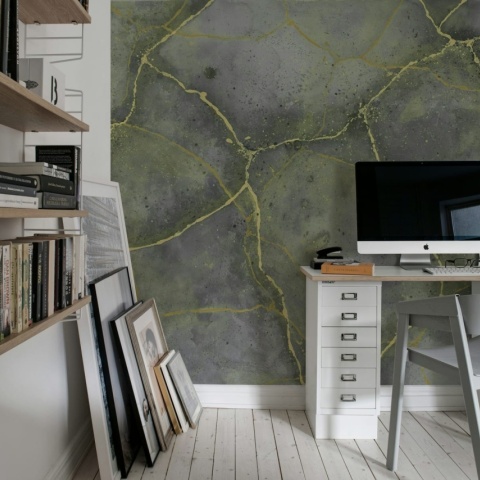 Fototapet, Marble Watercolor, Gray, Rebel Walls - Img 3
