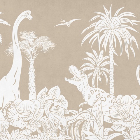 Fototapet Monochrome Dino - Brown, Kikki Belle - Img 2