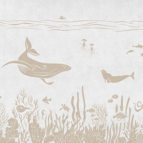 Fototapet Monochrome Sea - White Vintage, Kikki Belle - Img 2