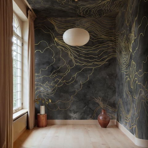 Fototapet, Opulence Storm, Black, Rebel Walls