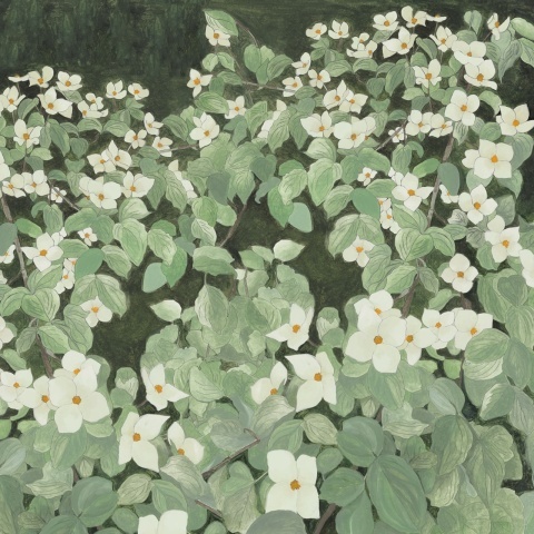 Fototapet, Parkflowers, White, Rebel Walls - Img 2
