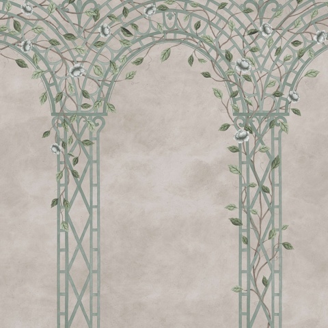 Fototapet, Poetic Trellis, Light Blue, Rebel Walls - Img 2