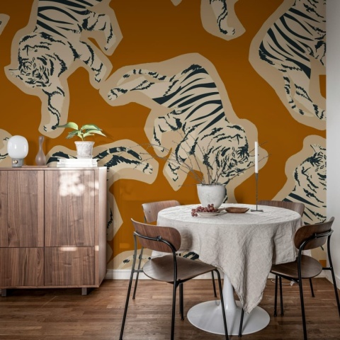 Fototapet, Quirky Tigers, Rust, Rebel Walls