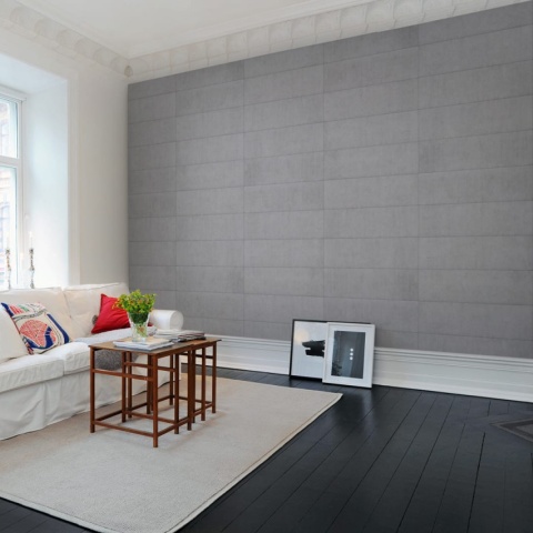 Fototapet, Rectangular Concrete Tiles, Rebel Walls - Img 4