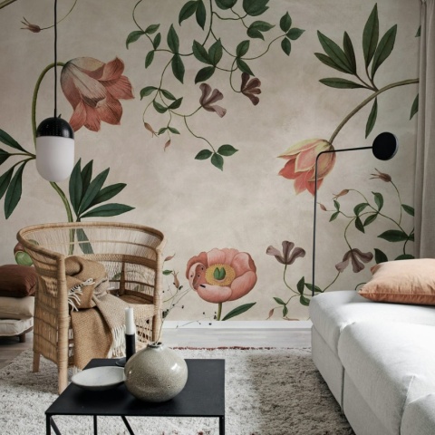 Fototapet, Romantic Garden, Pink, Rebel Walls