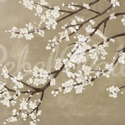 Fototapet, Sakura Branch, Beige, Rebel Walls - Img 2