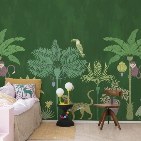 Fototapet, Savanna Chic, Green, Rebel Walls