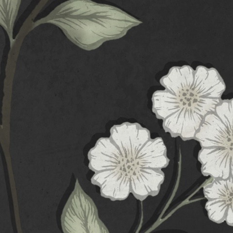 Fototapet, Serene Garden, Black, Rebel Walls - Img 4