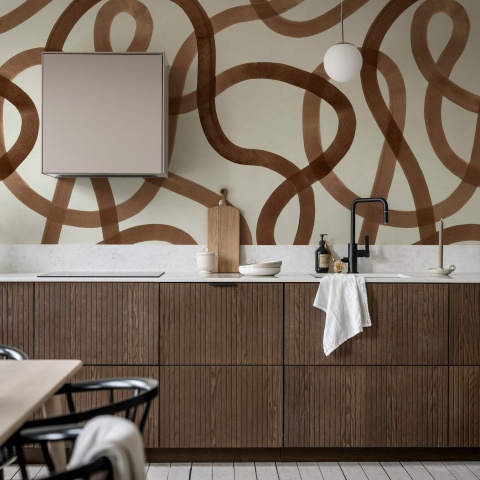 Fototapet, Serpentine, Mocha Mousse, Rebel Walls - Img 3