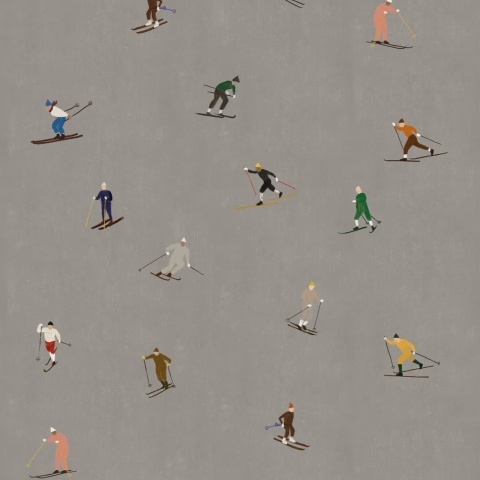 Fototapet, Skiers, Night, Rebel Walls - Img 2