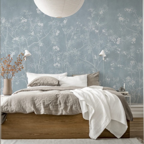 Fototapet, Soft Chinoiserie, Baby Blue, Rebel Walls - Img 4