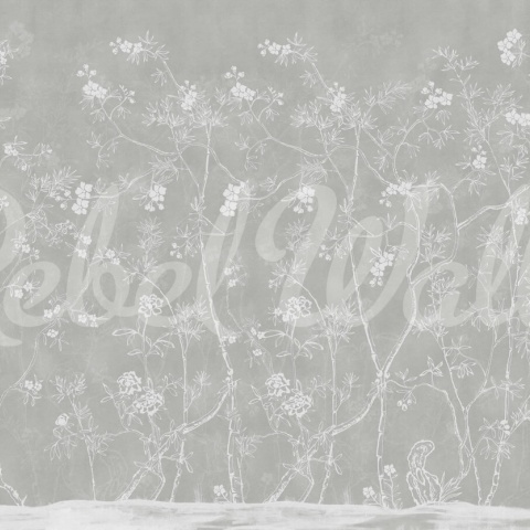 Fototapet, Soft Chinoiserie, Gray, Rebel Walls - Img 2