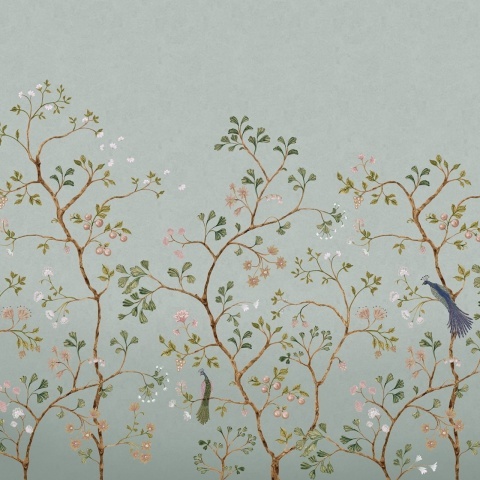 Fototapet, Songbird Mural, Green, Rebel Walls - Img 2
