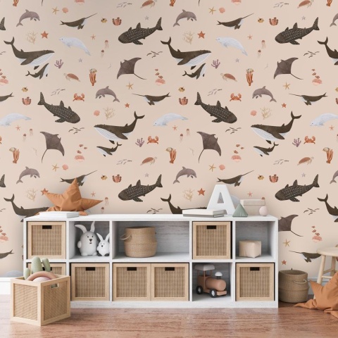 Fototapet Splendid Sea - Beige, Kikki Belle - Img 3