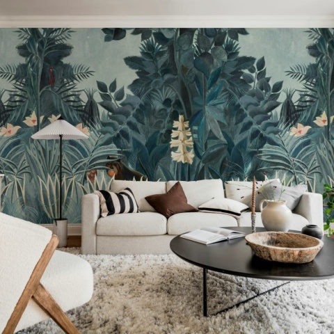 Fototapet, The Equatorial Jungle, Blue, Rebel Walls