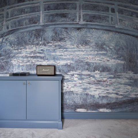 Fototapet, The Japanese Footbridge, Blue, Rebel Walls - Img 3