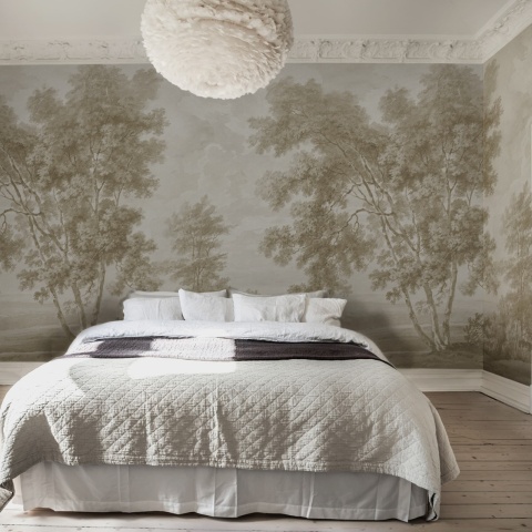Fototapet, Tree on the Hill, Beige, Rebel Walls