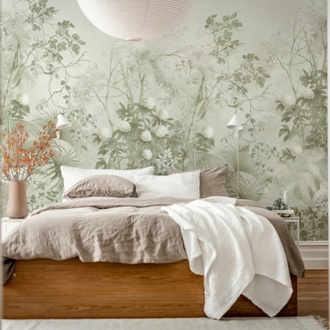 Fototapet, Tropical Bush, Beige, Rebel Walls