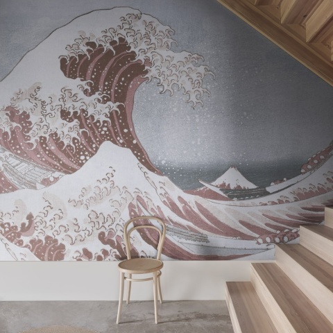 Fototapet, Under the Wave off Kanagawa, Pink, Rebel Walls - Img 3