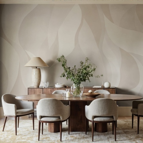 Fototapet, Velvet Flames, Beige, Rebel Walls