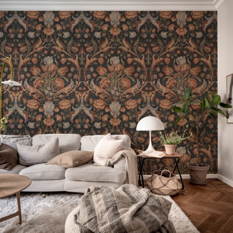 Fototapet, Vintage Tapestry, Red, Rebel Walls - Img 3
