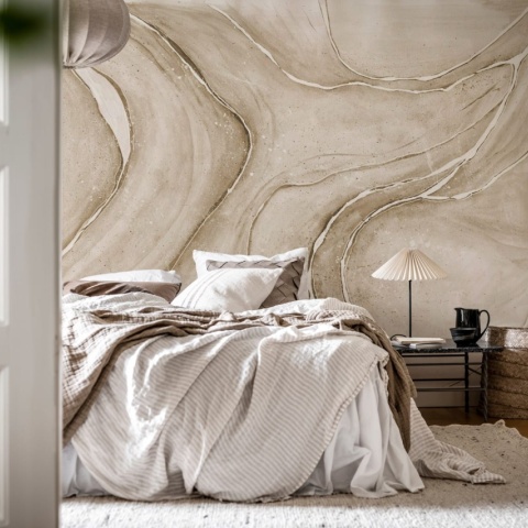 Fototapet, Watercolor Flow, Beige, Rebel Walls - Img 3