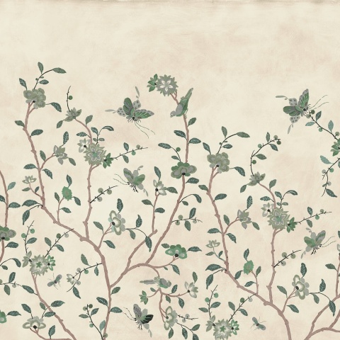 Fototapet, Whispering Petals, Green, Rebel Walls - Img 2