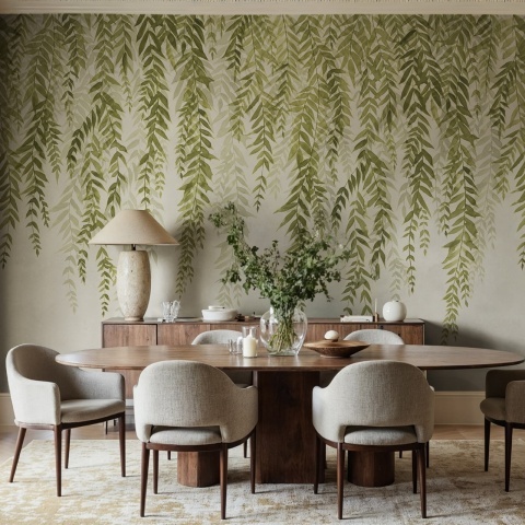 Fototapet, Whispers of Bamboo, Green, Rebel Walls
