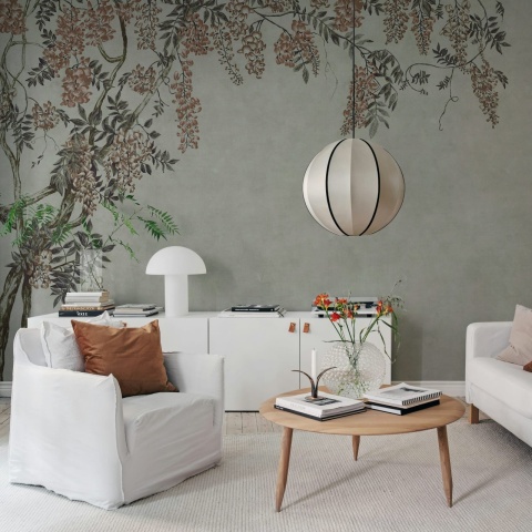 Fototapet, Wisteria Garden, Gray, Rebel Walls