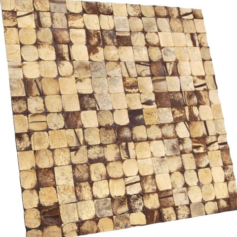 Panou decorativ 3D, Coconut, Bagonjong Natural, 6 placi 42x42cm, 1.05 mp - Img 5