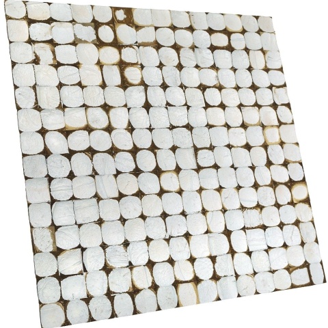 Panou decorativ 3D, Coconut, Bagonjong White, 6 placi 42x42cm, 1.05 mp - Img 4