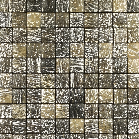 Panou decorativ 3D, Coconut, Honai Whitte Patina, 6 placi 42x42cm, 1.05 mp - Img 4