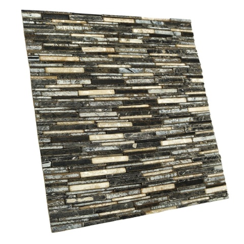 Panou decorativ 3D, Tec, Besar Black &amp; White, 6 placi 42x42cm, 1.05 mp - Img 5