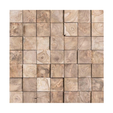 Panou decorativ 3D, Tec, Kebun Raya, 13 placi 40x20cm, 1.04 mp