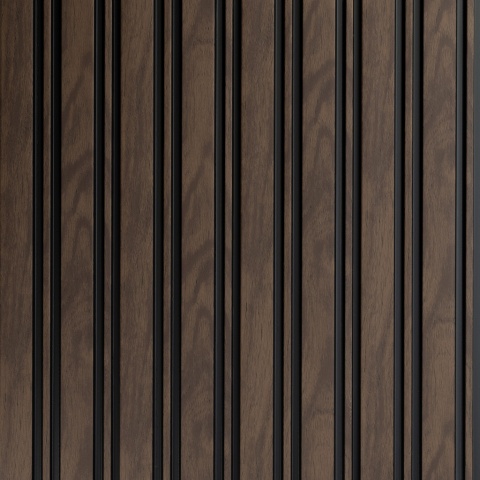 Panou riflaj decorativ 3D Milo, Walnut, 11.6x1.2x270 cm - Img 3