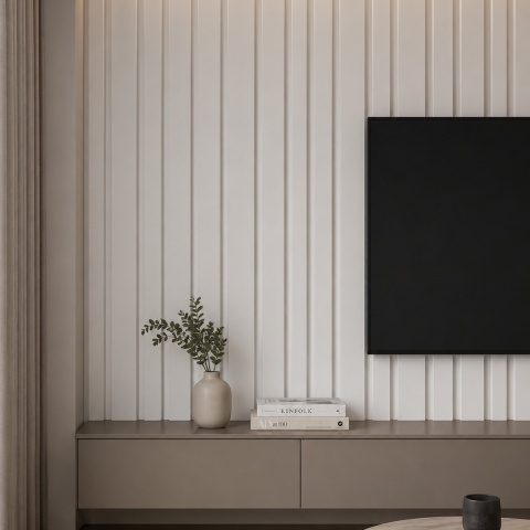 Panou riflaj decorativ 3D, PNH883 - 25x1.9x280 cm - Img 2
