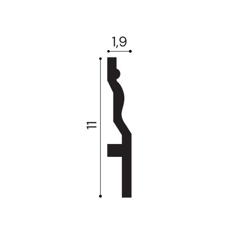 Plinta polimer rigid, Manavi, S19-11x1.9x200 cm - Img 2