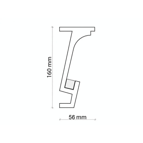 Profil scafa LED KF804 - 16x5.6x200 cm - Img 2