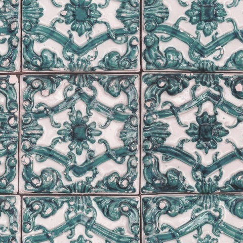 Tapet Artisan Tiles, Brazilian Green, Rebel Walls, 5 mp / rola - Img 2
