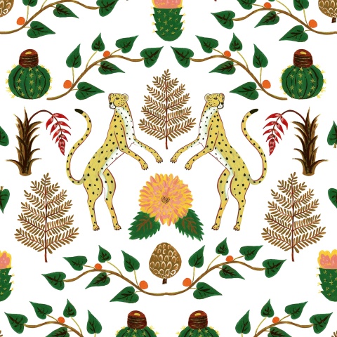 Tapet, Cheetahs, Amarillo, Coordonne, 5mp / rola - Img 2