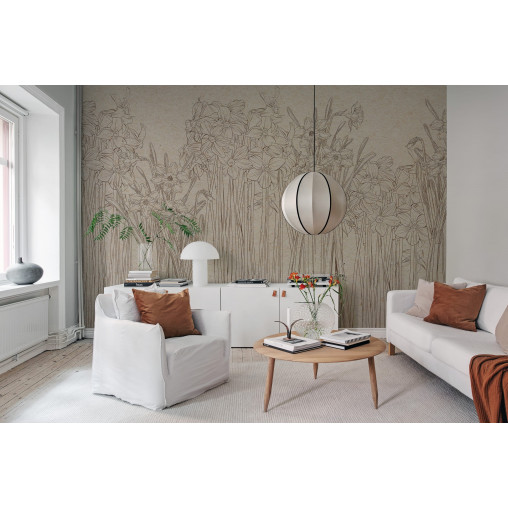 Tapet Daffodil, Beige, Rebel Walls
