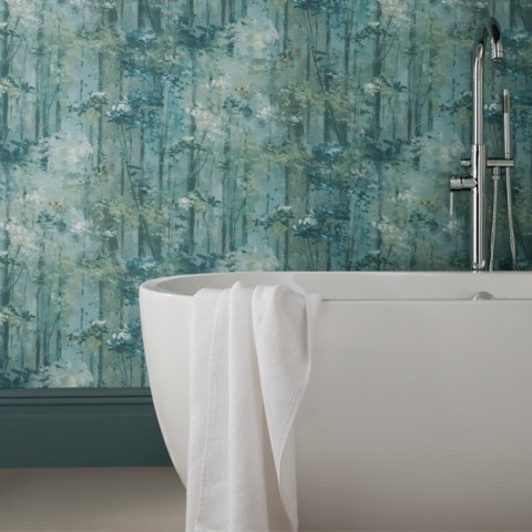 Tapet, Glade, Seafoam Green Luxury Tree, 1838 Wallcoverings, 5.3mp / rola